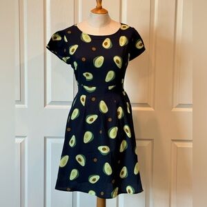 Whimsical and soft LA Soul Avocado 🥑 Women’s Navy Dress in size M. GUC 🥑